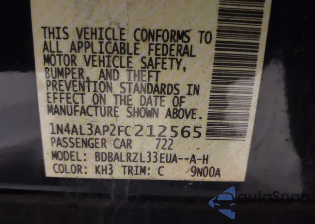 1N4AL3AP2FC212565: 43472045