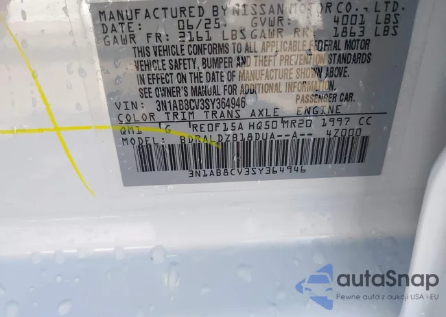 3N1AB8CV3SY364946: 43471088