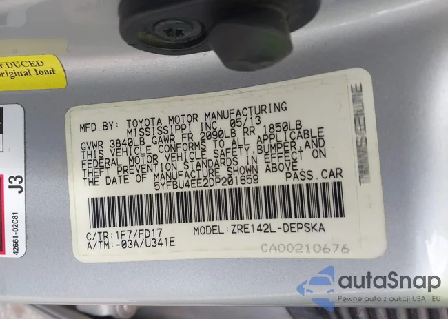 5YFBU4EE2DP201659: 43471152