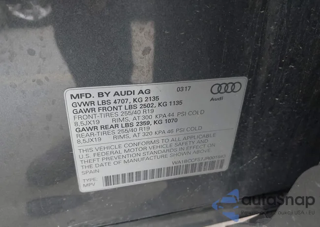 WA1BCCFS7JR001843: 43472780