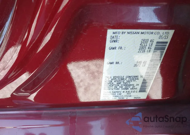 1N4AL3AP0FC436501: 43472879