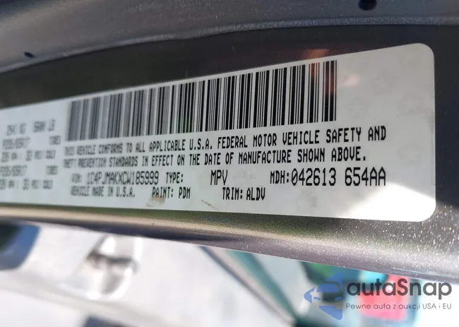 1C4PJMAKXCW185999: 43472999