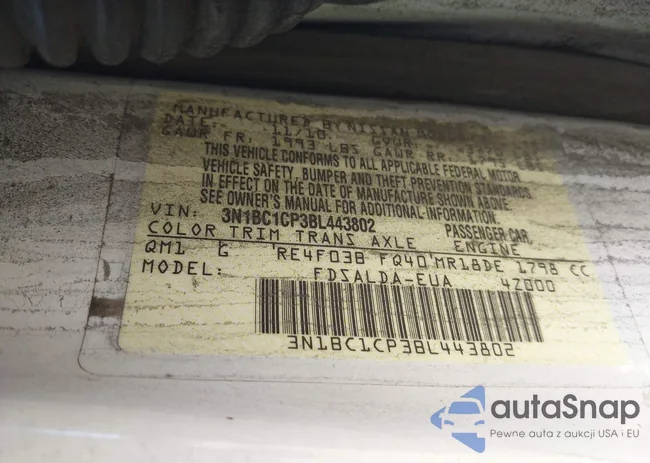 3N1BC1CP3BL443802: 43472100