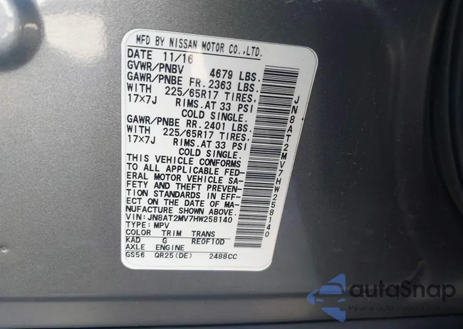 JN8AT2MV7HW258140: 43472400