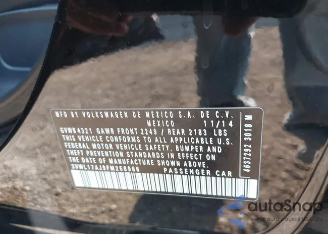 3VWL17AJ9FM258966: 43473563