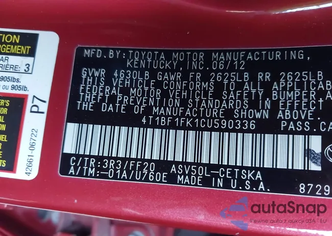 4T1BF1FK1CU590336: 43473963