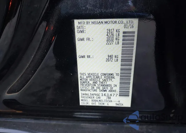 1N4AL3APXGC161477: 43474034