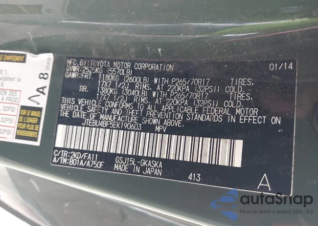 JTEBU4BF5EK190603: 43473066