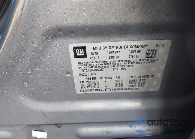 KL7CJLSB5KB928837: 43473242