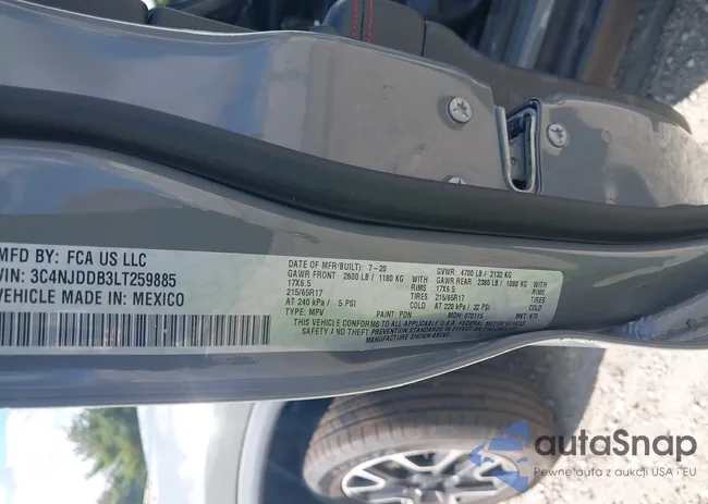 3C4NJDDB3LT259885: 43474606