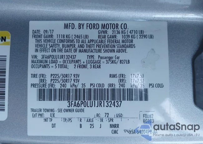 3FA6P0LU1JR132437: 43474721