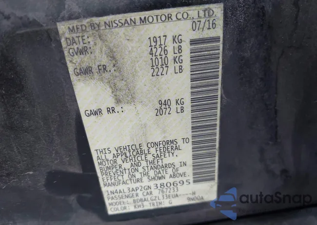 1N4AL3AP2GN380695: 43474728