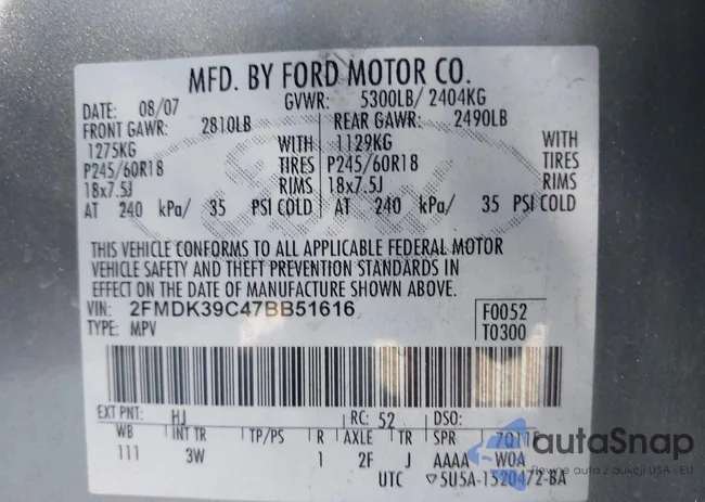 2FMDK39C47BB51616: 43475059