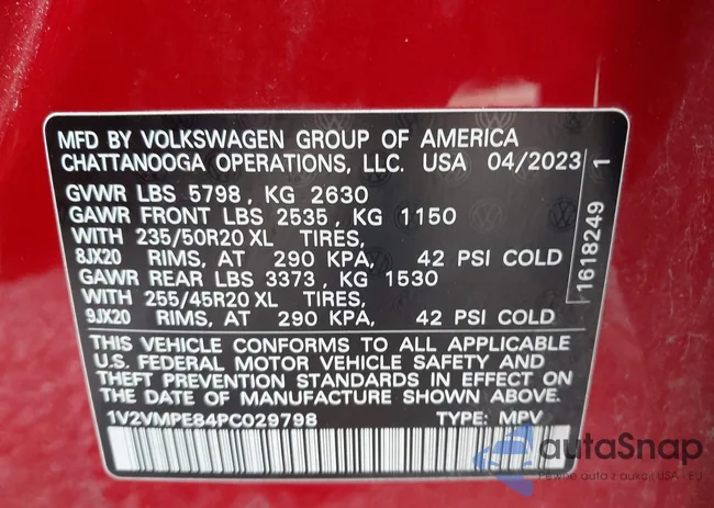 1V2VMPE84PC029798: 43474094