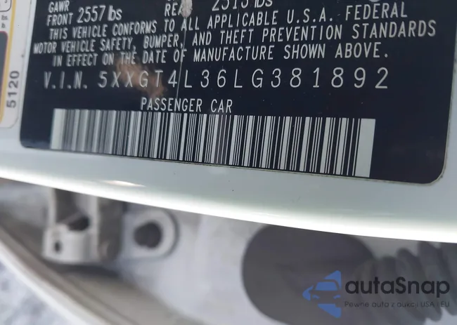 5XXGT4L36LG381892: 43474200