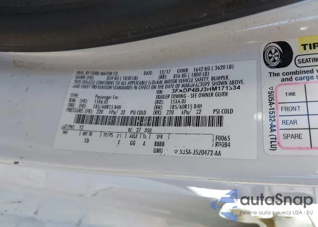 3FADP4BJ3HM171334: 43475464