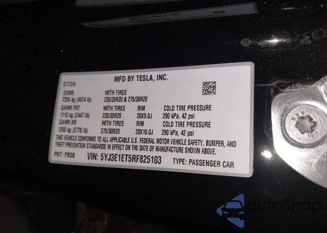 5YJ3E1ET5RF825103: 43475663