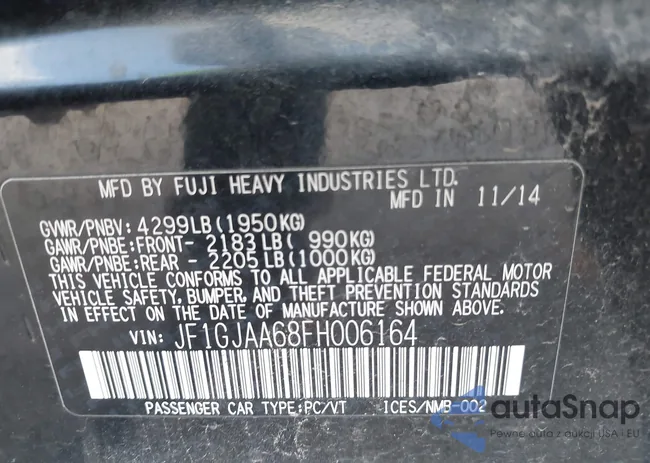 JF1GJAA68FH006164: 43475724