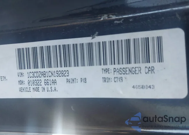 1C3CDZAB1CN192823: 43475740