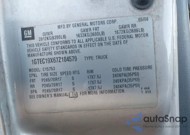 1GTEC19X67Z104579: 43475783