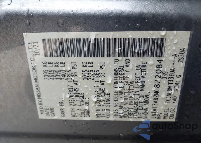 5N1AT3AB2MC822084: 43475800