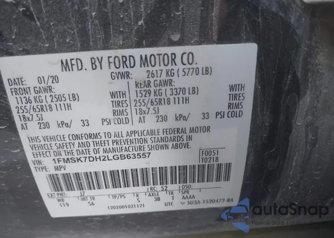 1FMSK7DH2LGB63557: 43475841