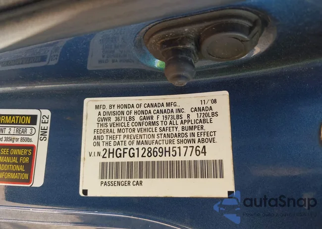 2HGFG12869H517764: 43475907