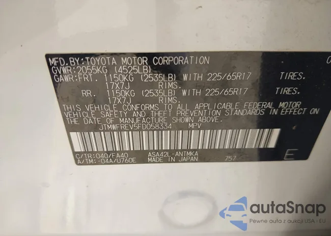 JTMWFREV5FD058334: 43476003