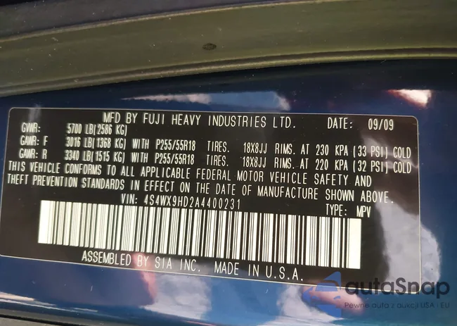 4S4WX9HD2A4400231: 43475136