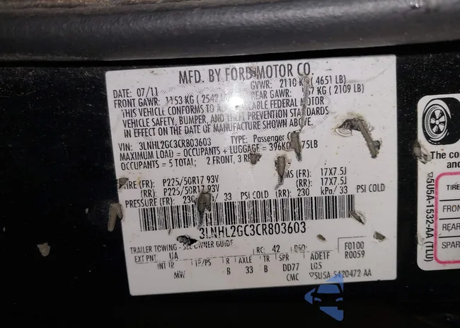 3LNHL2GC3CR803603: 43475143