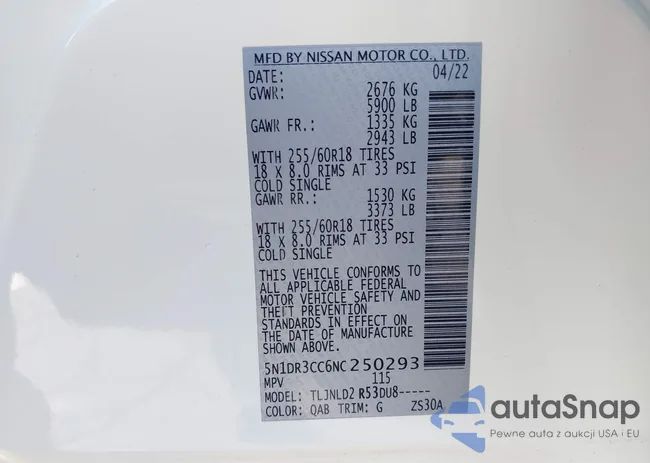 5N1DR3CC6NC250293: 43475151