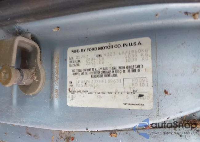 1FABP623XHH189631: 43475217