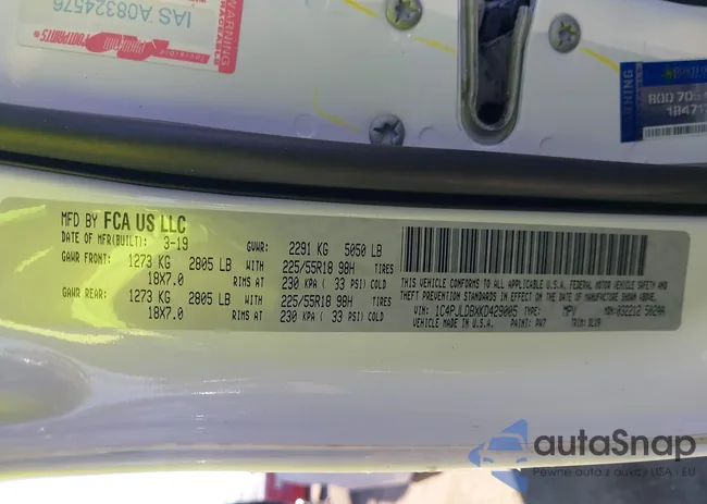 1C4PJLDBXKD429005: 43475227