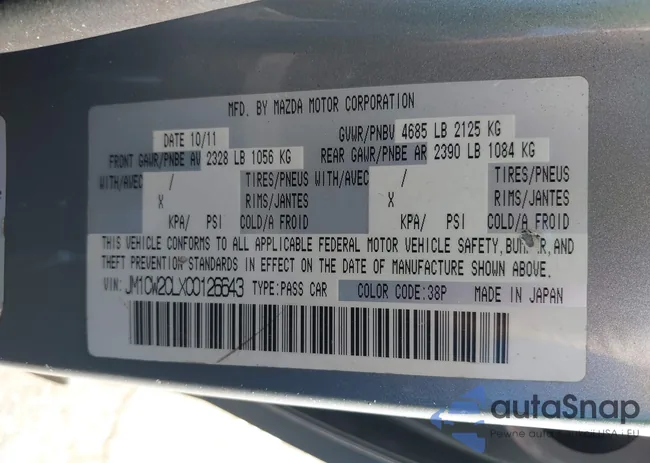 JM1CW2CLXC0126643: 43475236