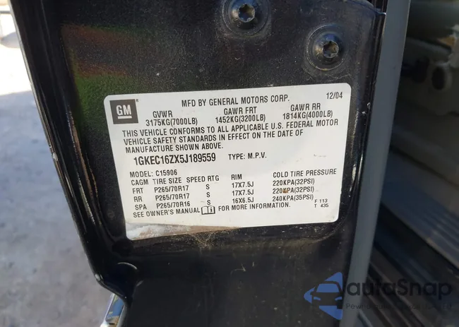 1GKEC16ZX5J189559: 43475362