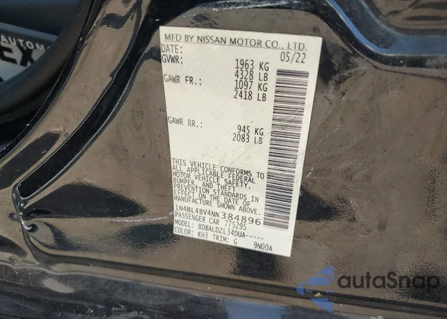 1N4BL4BV4NN384896: 43475451