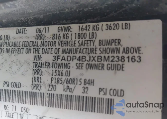 3FADP4BJXBM238163: 43476633