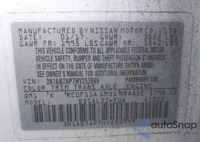 3N1AB7AP7HY253999: 43476686