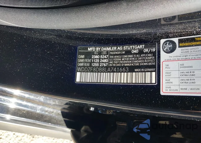 WDDZF8DB8LA741663: 43476709