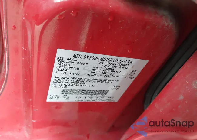 1FTRW07683KD72971: 43476828