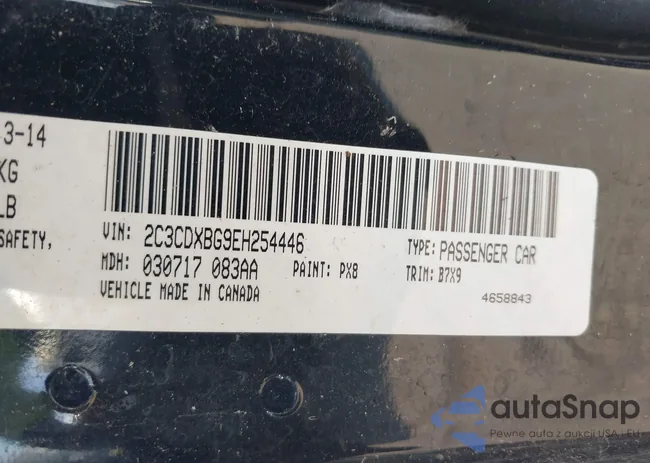 2C3CDXBG9EH254446: 43476847