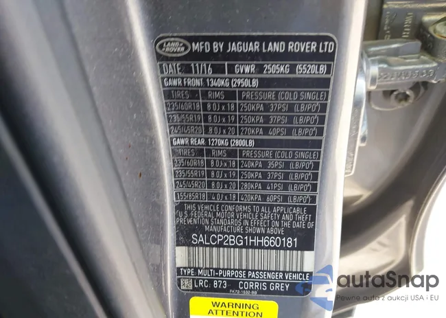 SALCP2BG1HH660181: 43476878