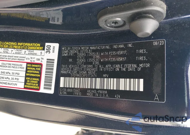 5TDYRKECXPS173474: 43477036