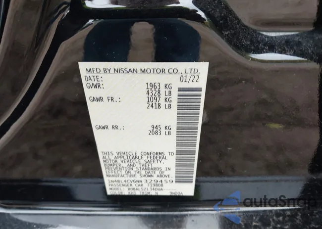 1N4BL4CV6NN329459: 43476095