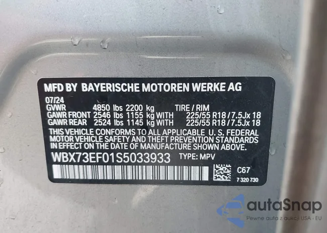 WBX73EF01S5033933: 43476129