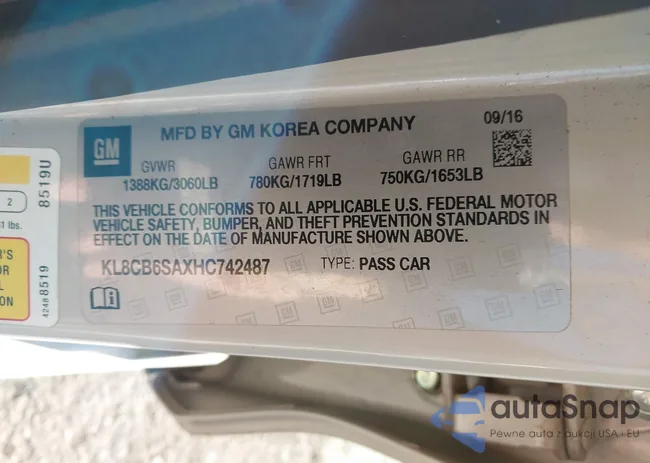 KL8CB6SAXHC742487: 43476171