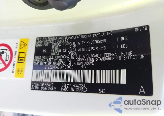 2T2ZZMCA5JC109808: 43476242