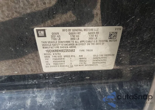 1GCVKREH8EZ253962: 43476318