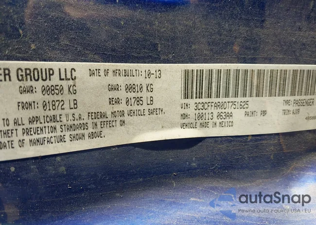 3C3CFFAR0DT751625: 43476391