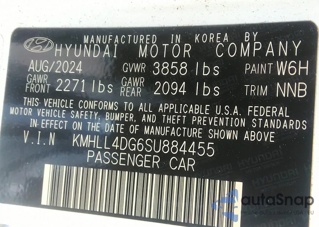 KMHLL4DG6SU884455: 43477601